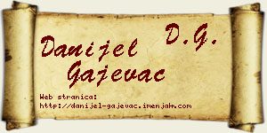 Danijel Gajevac vizit kartica